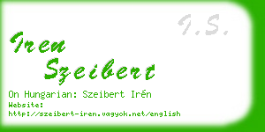 iren szeibert business card